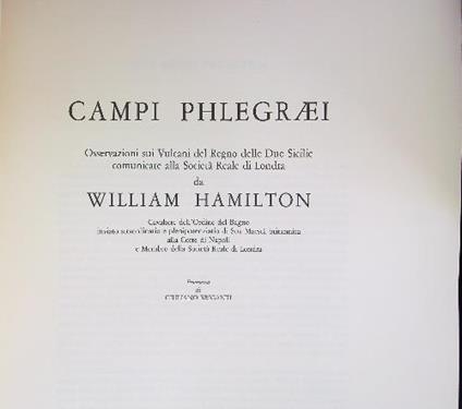 Campi phlegraei - William Hamilton - copertina