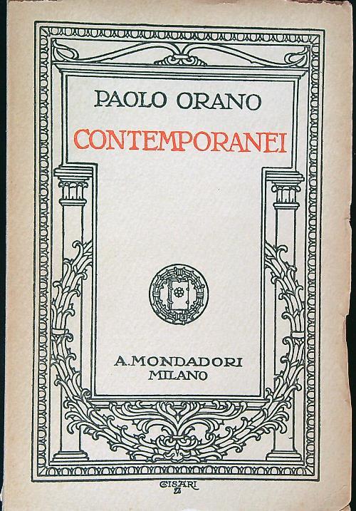 Contemporanei - Paolo Orano - copertina