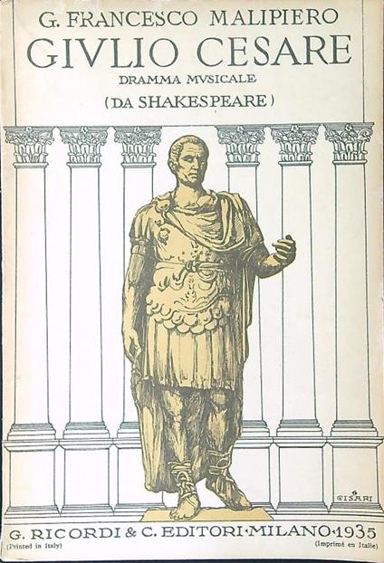 Giulio Cesare - G. Francesco Malipiero - copertina