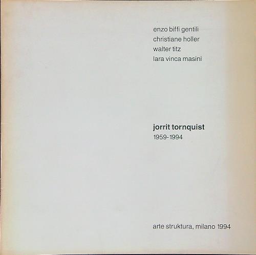 Jorrit Toenquist 1959 - 1994 - copertina