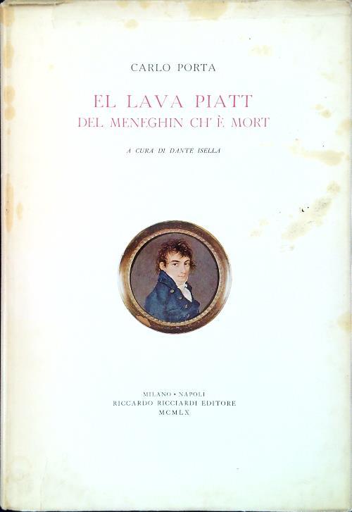 El lava piatt del Meneghin ch'è mort - Carlo Porta - copertina