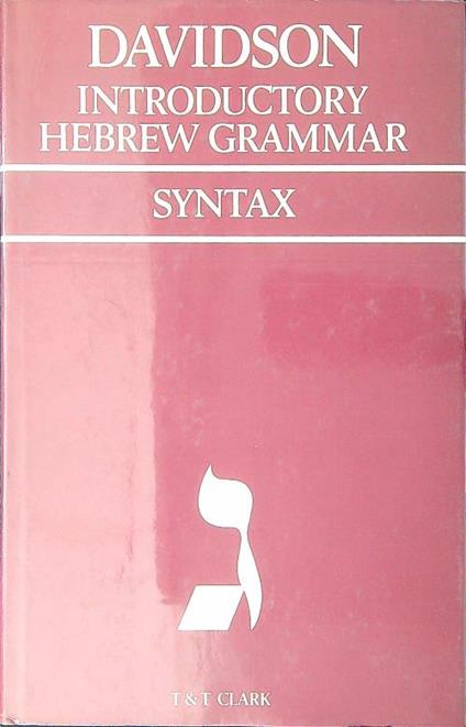 Introductory Hebrew grammar Sintax - copertina