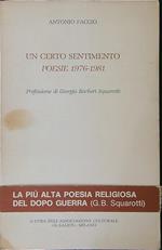 Un certo sentimento Poesie 1976 - 1981