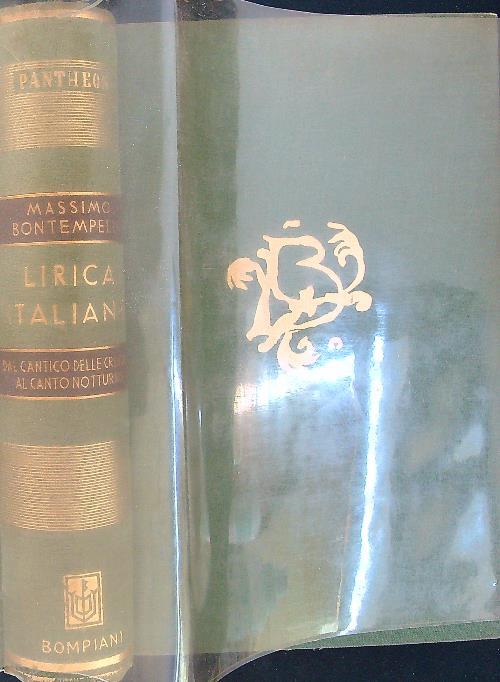 Lirica Italiana - Massimo Bontempelli - copertina