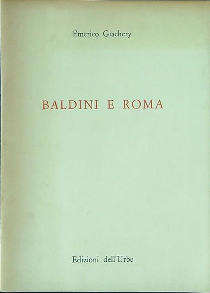 Baldini e Roma - Emerico Giachery - copertina