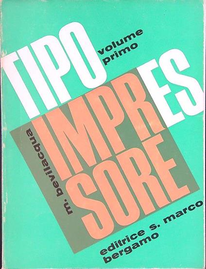 Tipoimpressore I - M. Bevilacqua - copertina