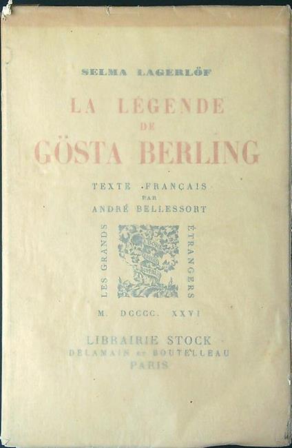 La legende de Gosta Berling - Selma Lagerlof - copertina