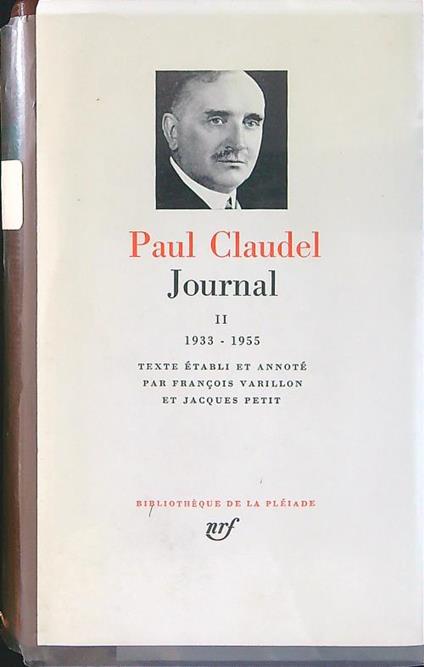 Journal II - Paul Claudel - copertina