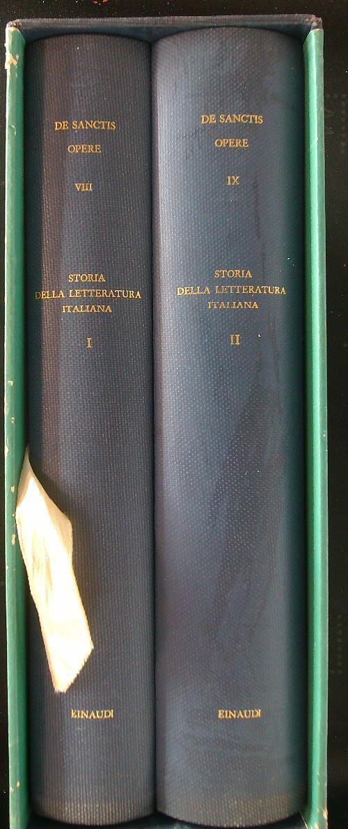 Storia della letteratura Italiana 2 vv - Francesco De Sanctis - Libro Usato  - Einaudi 