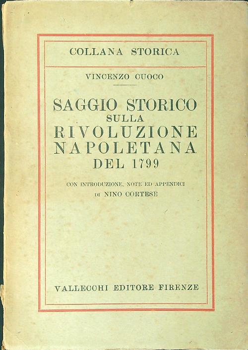 Saggio storico sulla Rivoluzione Napoletana del 1799 - Vincenzo Cuoco - copertina