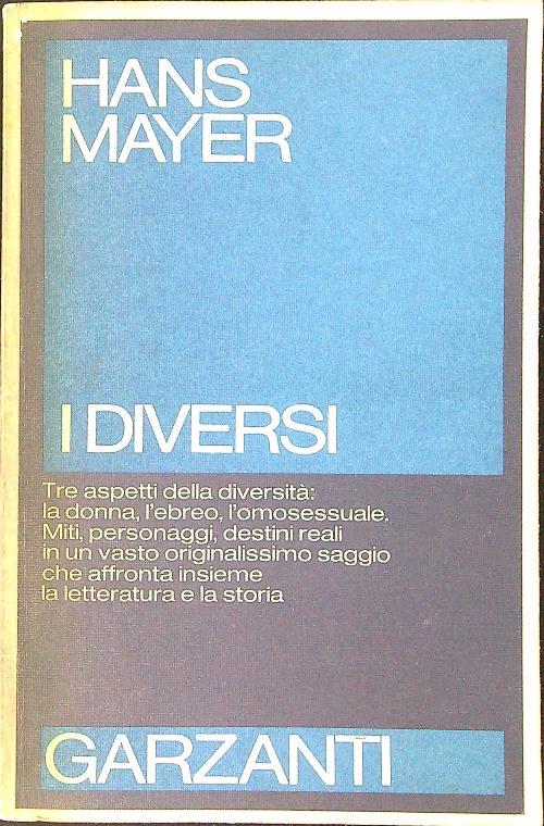I diversi - Hans Mayer - copertina