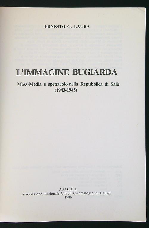 L' immagine bugiarda - Ernesto G. Laura - copertina