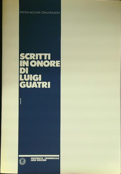 Scritti in onore di Luigi Guatri 2vv - copertina