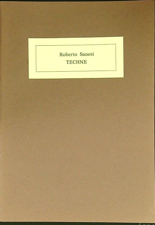Techne - Roberto Sanesi - copertina