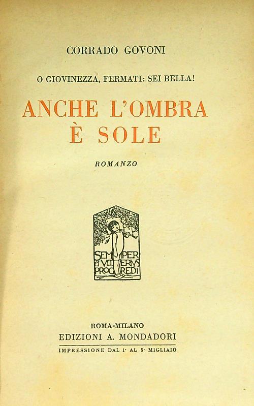 Anche l'ombra è sole - Corrado Govoni - copertina