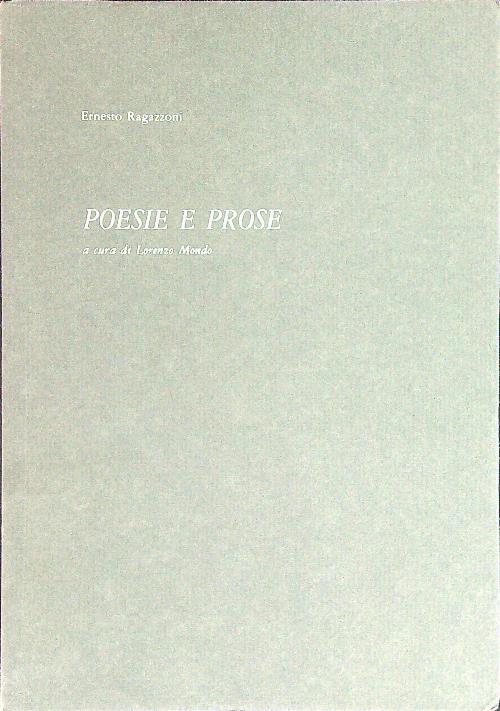 Poesie e prose - Ernesto Ragazzoni - copertina