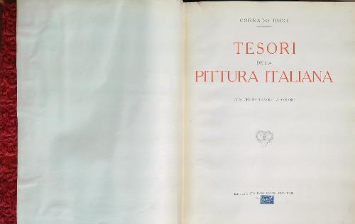 Tesori della Pittura italiana - Corrado Ricci - copertina