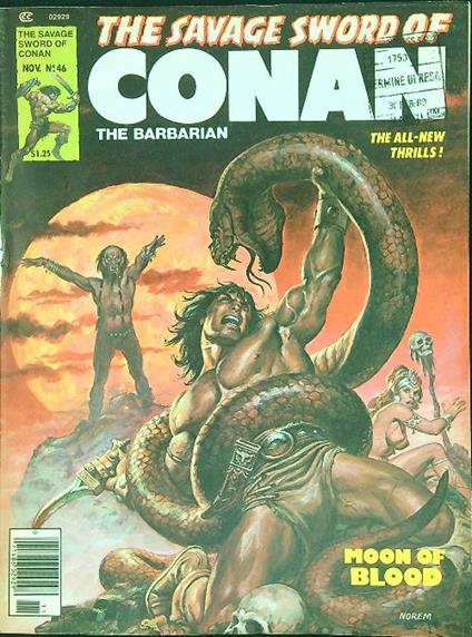 The savage sword of Conan The Barbarian Nov. n. 46 - copertina