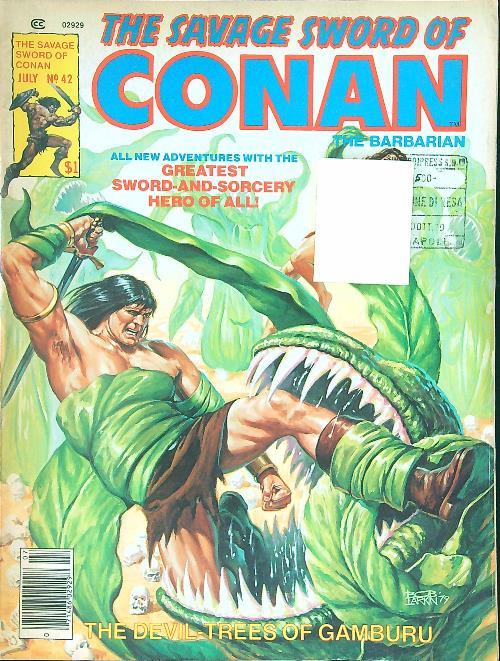 The savage sword of Conan The Barbarian July n. 42 - copertina