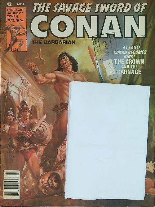 The savage sword of Conan The Barbarian May n. 52 - copertina