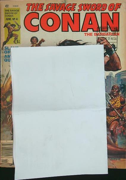 The savage sword of Conan The Barbarian June n. 41 - copertina