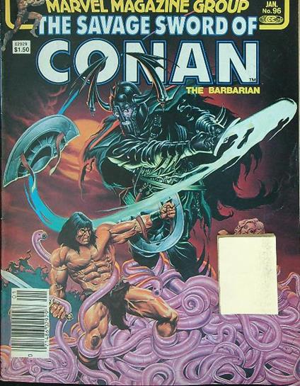 The savage sword of Conan The Barbarian Jan n. 96 - copertina