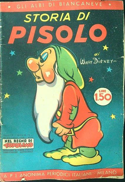 Storia di Pisolo - Walt Disney - copertina