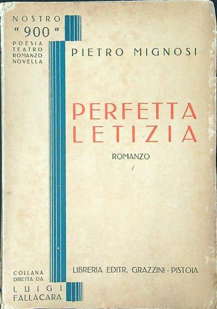 Perfetta Letizia - Pietro Mignosi - copertina