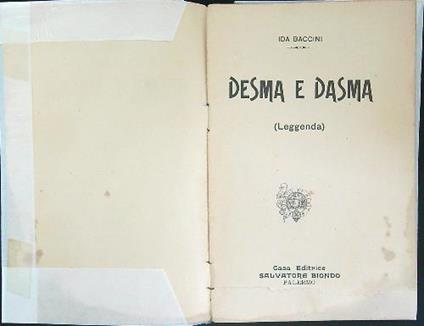 Bibliotechina Aurea illustrata Desma e Dasma - Ida Baccini - copertina