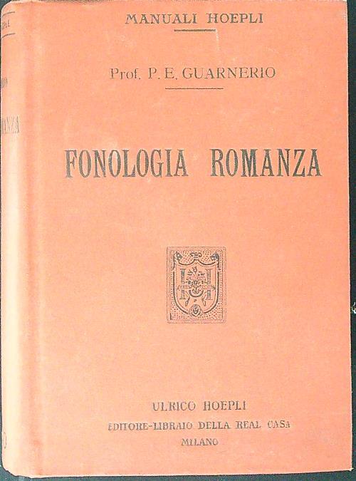 Fonologia romanza - P. E. Guarnerio - copertina