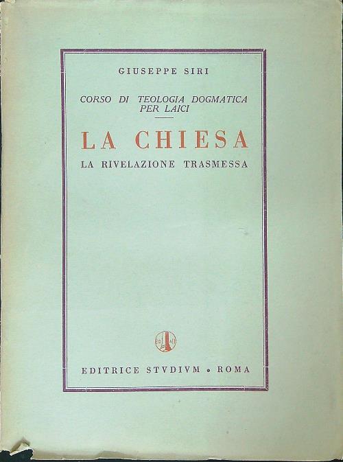 La Chiesa - Giuseppe Siri - copertina