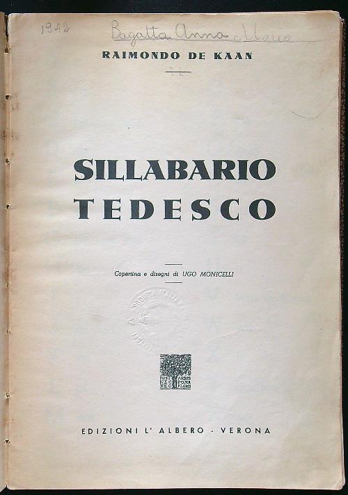 Sillabario tedesco - copertina