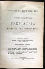 Rivista sperimentale di freniatria