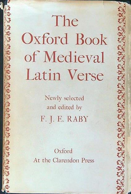 The Oxford Book of Medieval Latin Verse - copertina