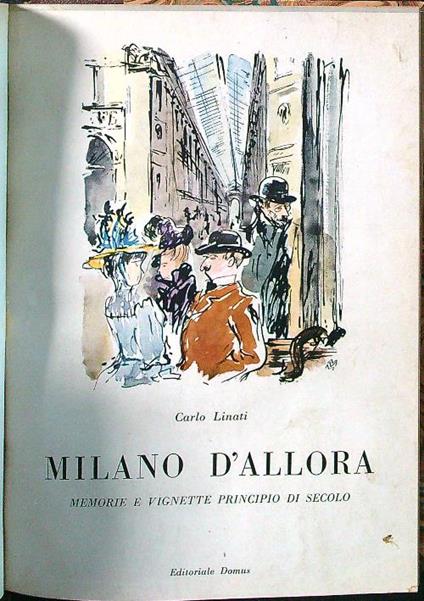 Milano d'allora - Carlo Linati - copertina