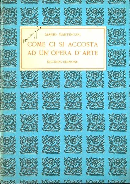 Come ci si accosta ad un'opera d'arte - Mario Martini - copertina