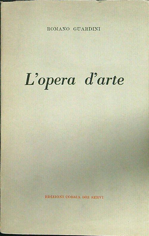 L' opera d'arte - Romano Guardini - copertina