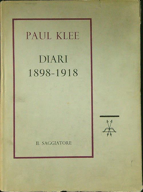 Diari 1898 - 1918 - Paul Klee - copertina