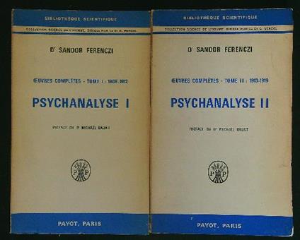 Psychanalyse 2 vv - Sándor Ferenczi - copertina