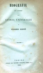 Biografie per corredo alla storia universale