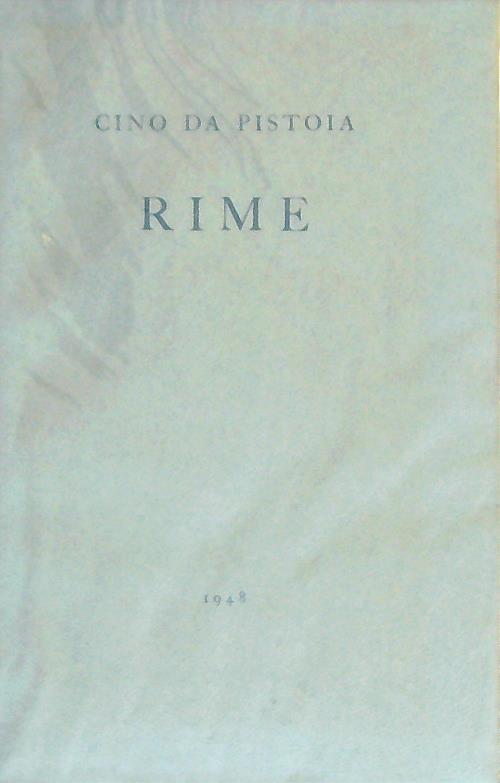 Rime - Cino Da Pistoia - copertina