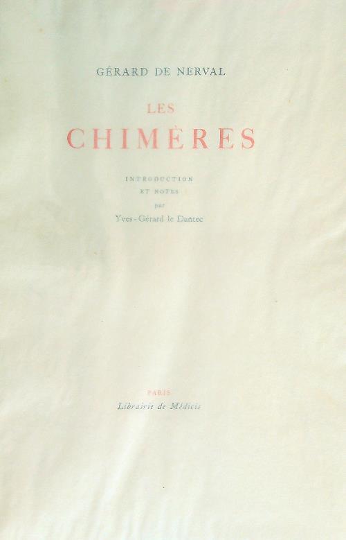 Les chimeres - Gérard de Nerval - copertina