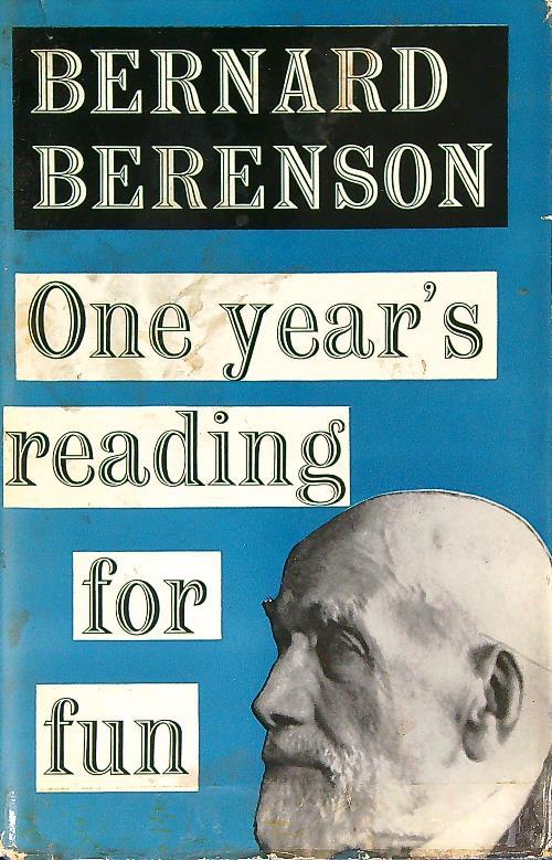 One Year's Reading for Fun - Bernard Berenson - copertina