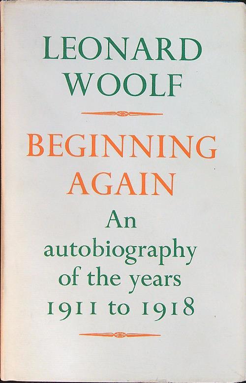 Beginning again - Leonard Woolf - copertina