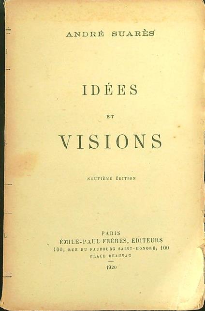 Idees et visions - Andrè Suares - copertina