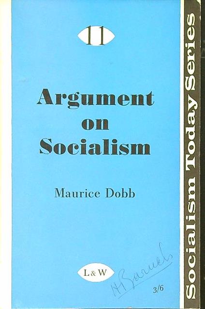 Argument on Socialism - Maurice Dobb - copertina