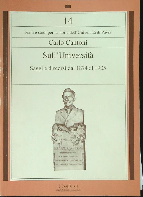 Sull'Università - Carlo Cantoni - copertina