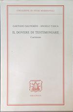 Il dovere di testimoniare Carteggio