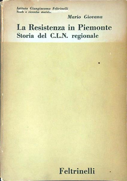 La Resistenza in Piemonte - Mario Giovana - copertina