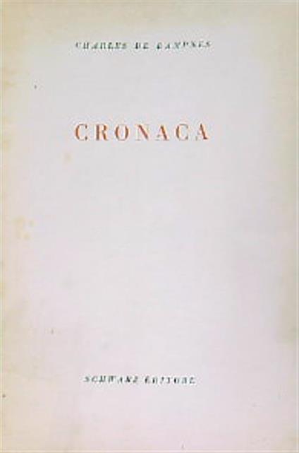 Cronaca - Charles De Dampnes - copertina